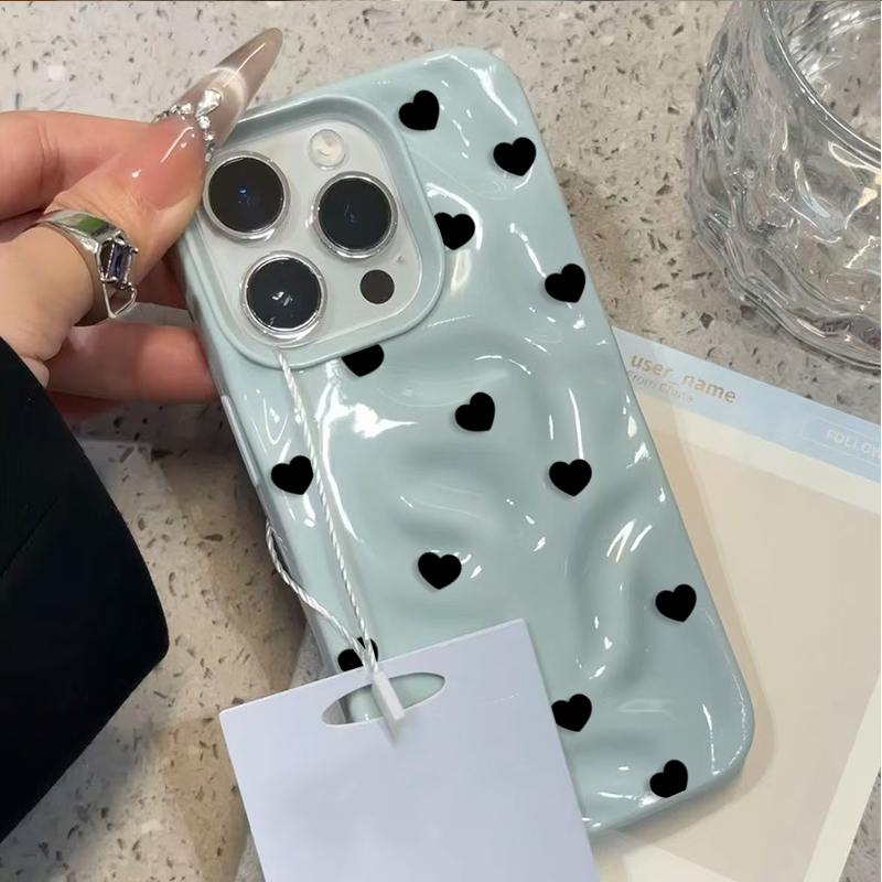 Phone Cases Aesthetic - Custodia Protettiva Morbida Antiurto Nera a