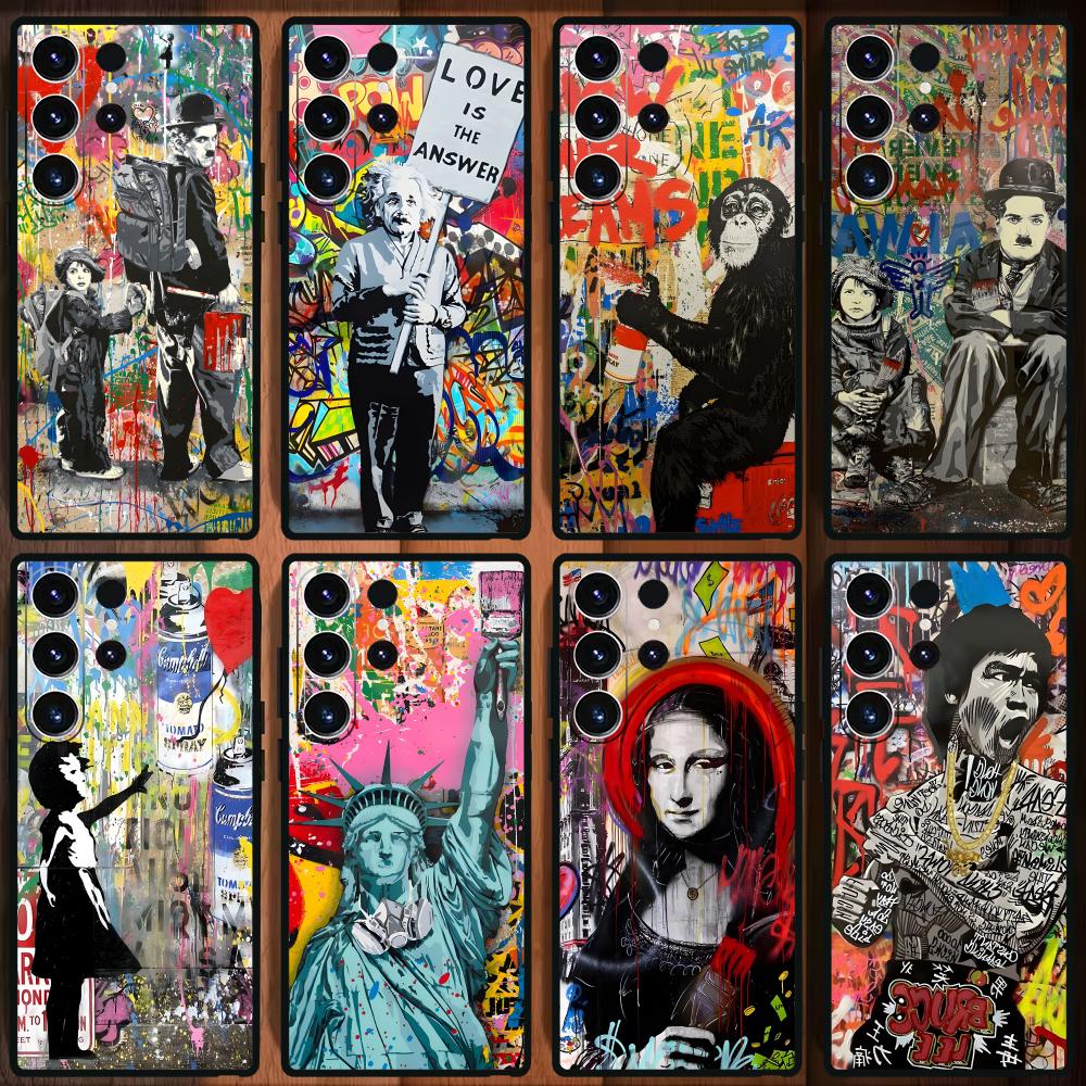 Phone Cases Samsung S24 - Custodia per telefono Banksy Graffiti Art