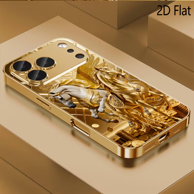 Phone Cases With Camera Cover - Design in vetro temperato con motivo