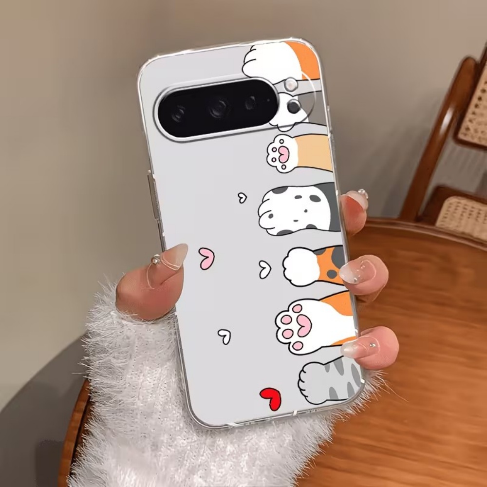 Google Pixel 9 Pro - Cover per telefono in silicone trasparente