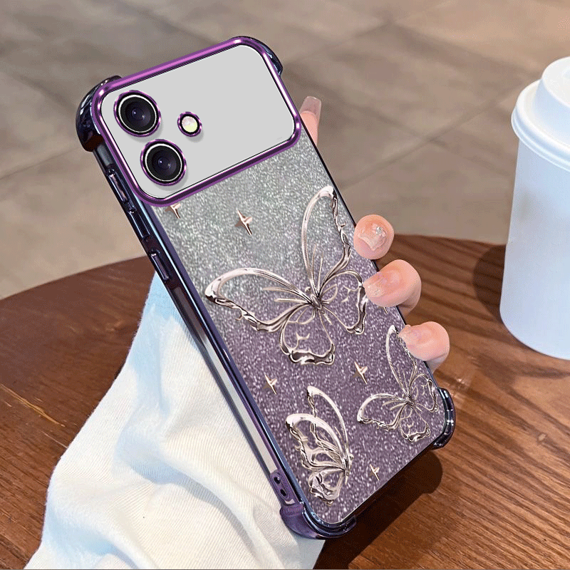 Glitter Shockproof Case - Cover con Glitter Placcato per Infinix