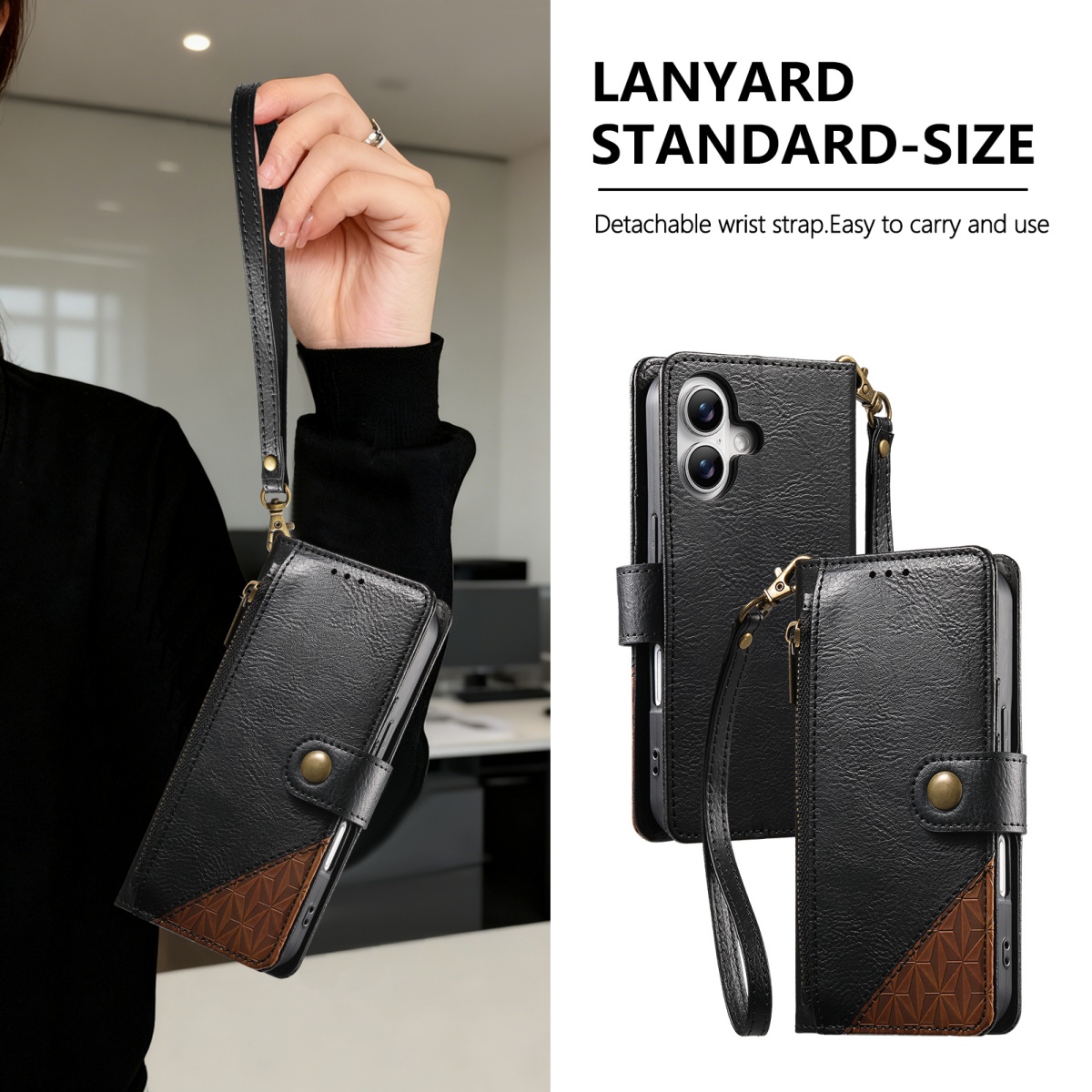 Phone Cases With Wallet - Custodia a Portafoglio in Pelle PU