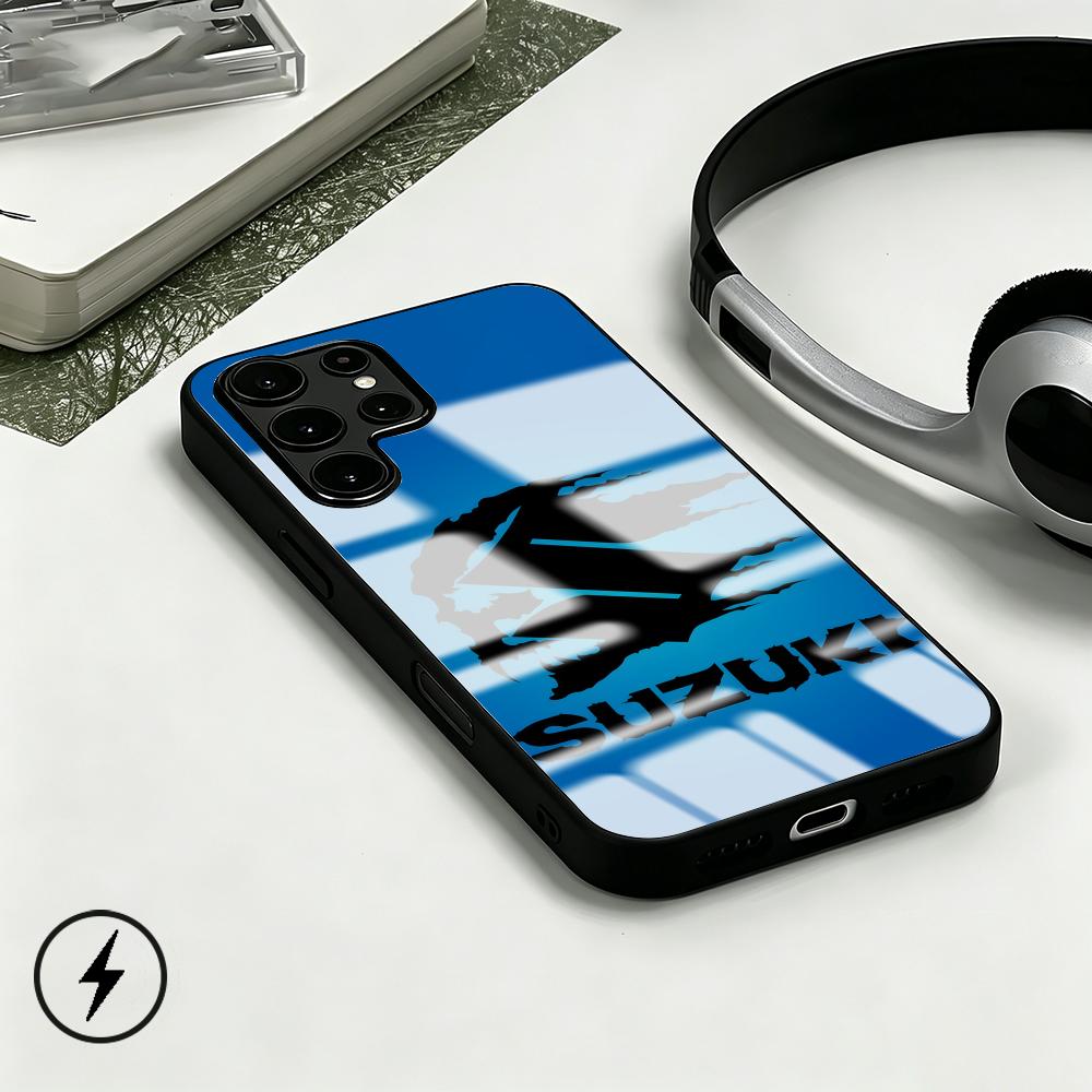 Phone Cases Galaxy S24 - Custodia Magnetica in Vetro con Logo