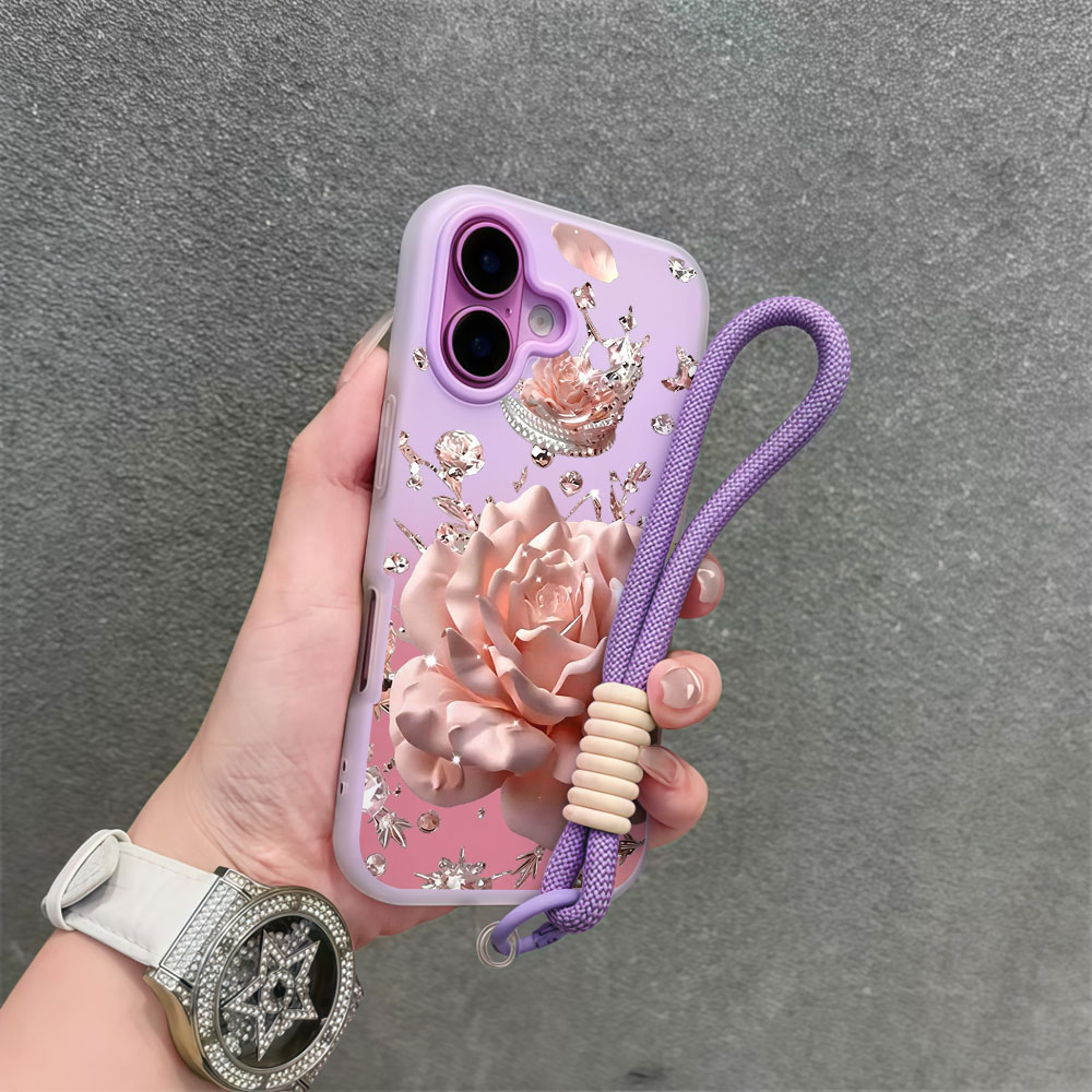 Phone Cases Aesthetic - Custodia per telefono con laccetto e