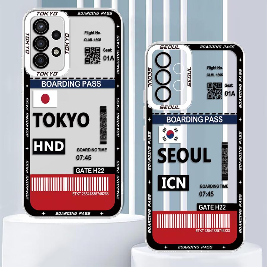 Phone Cases Tokyo - Tokyo Seoul Boarding Pass Custodia morbida