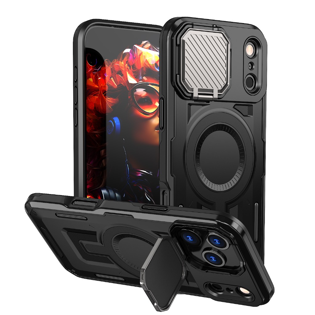 Rugged Armor Case - Custodia Magnetica Robusta con Protezione Scorrevole