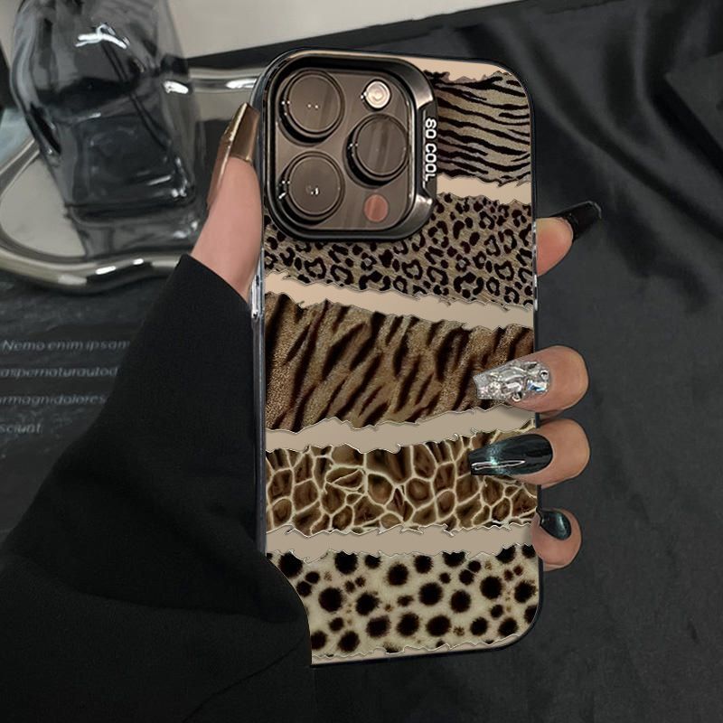 Phone Cases Nyc - Custodia per telefono Y2K leopardo marrone