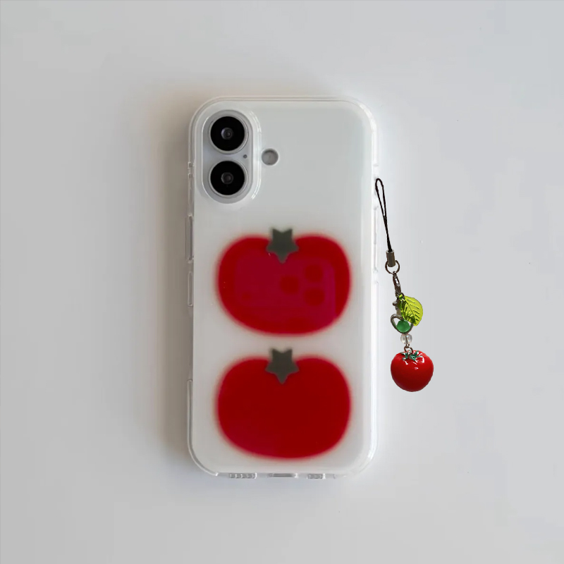 Phone Cases Kawaii - Coreano Ins Due Ted Pomodoro Cartoon