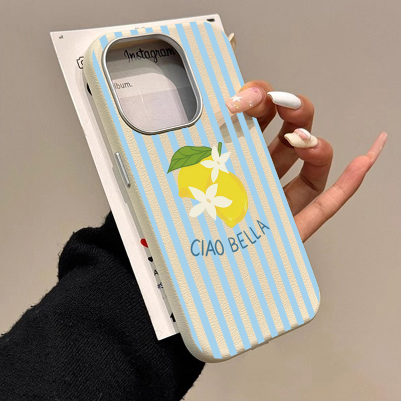 Phone Cases Galaxy S24 - Design retrò a strisce di limone