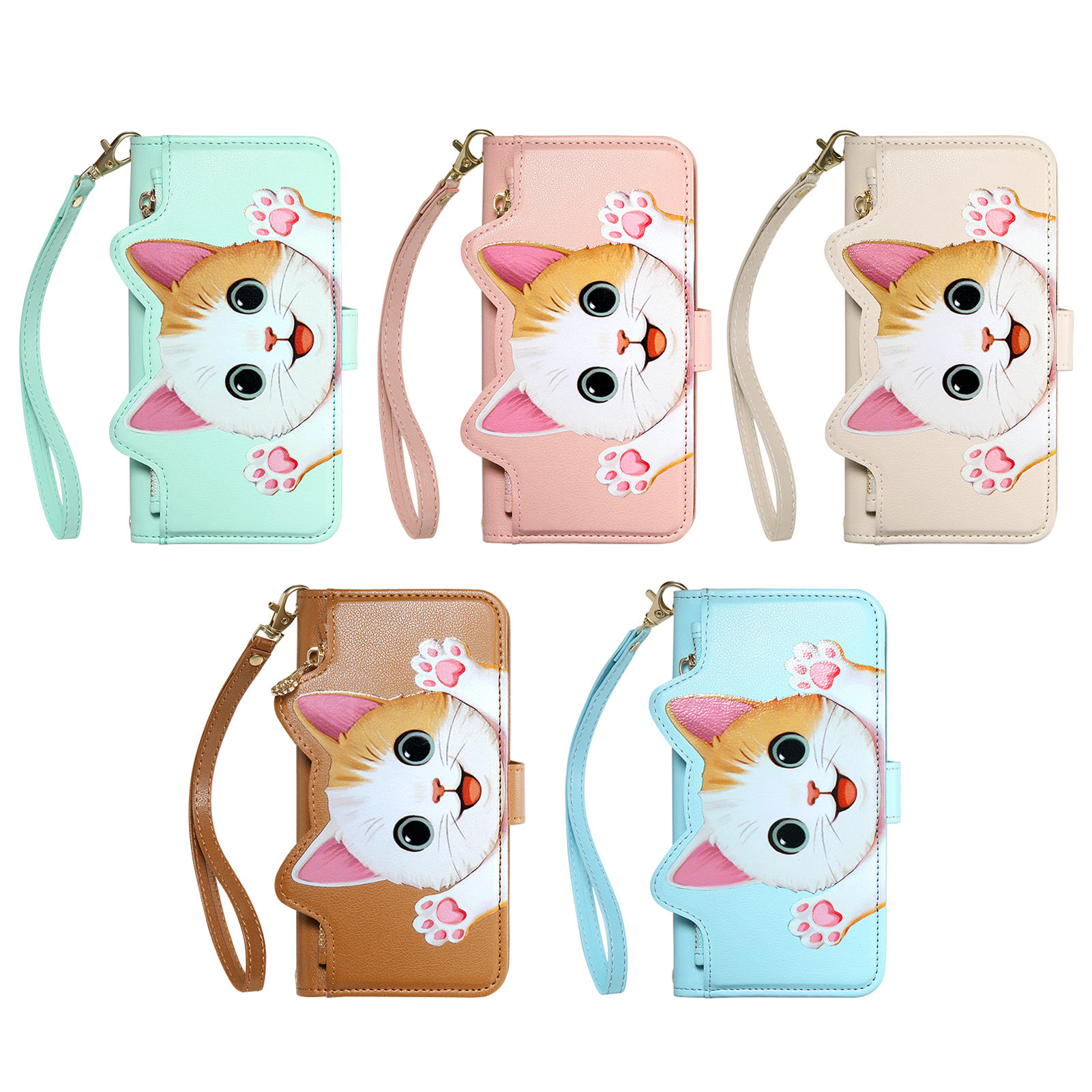 Phone Cases With Wallet - Custodia a portafoglio in pelle PU