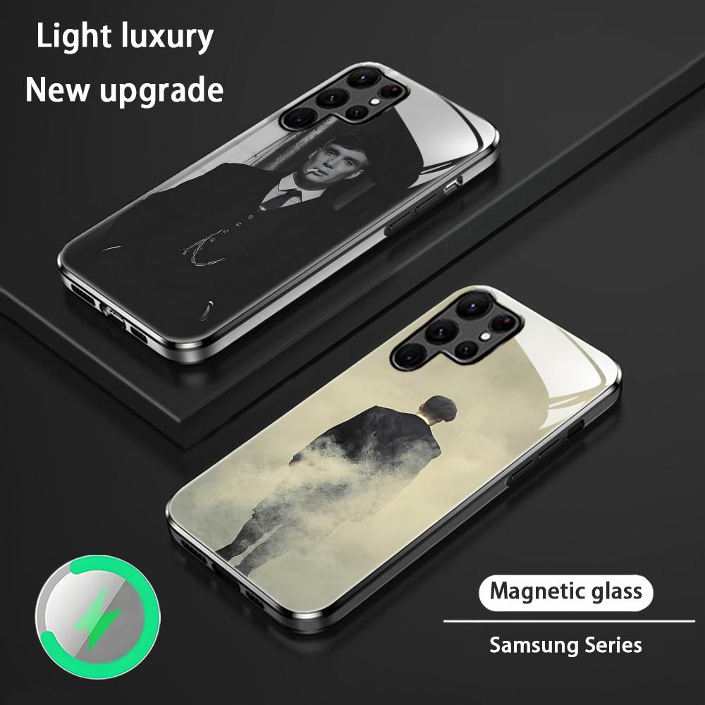 Phone Cases Galaxy S24 - Custodia Magnetica in Vetro Peaky Blinders