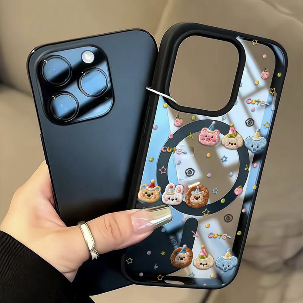 Phone Cases Aesthetic - Custodia Trasparente Estetica Mini Stitch con