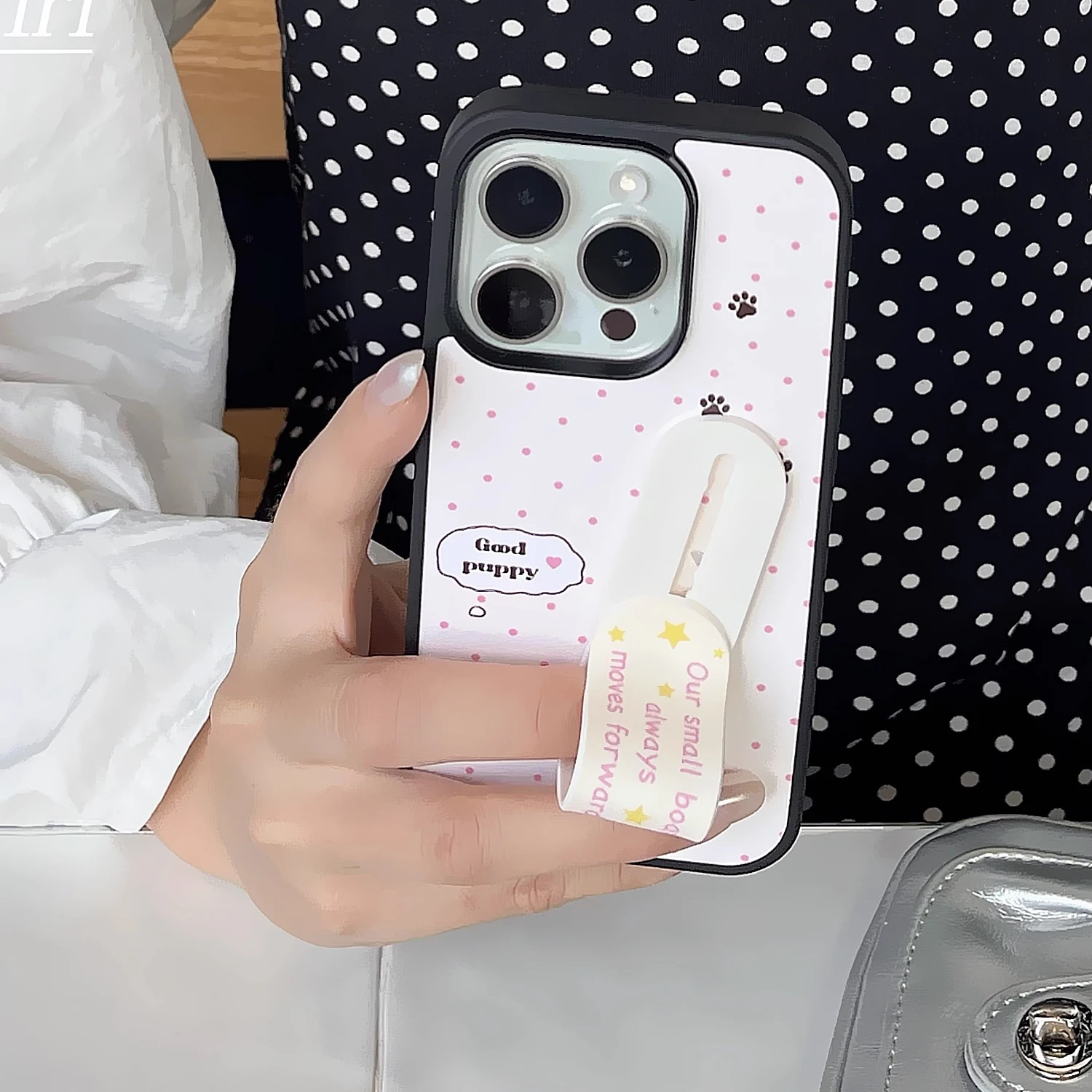 Phone Cases Kawaii - INS Pink Wave Point Good Puppy