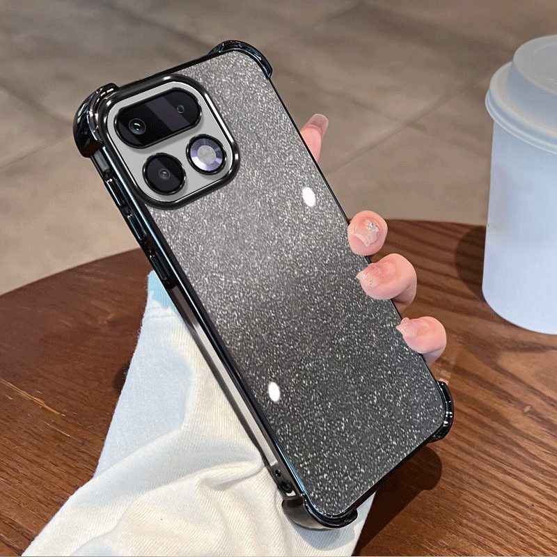 Glitter Shockproof Case - Cover protettiva trasparente con placcatura glitterata
