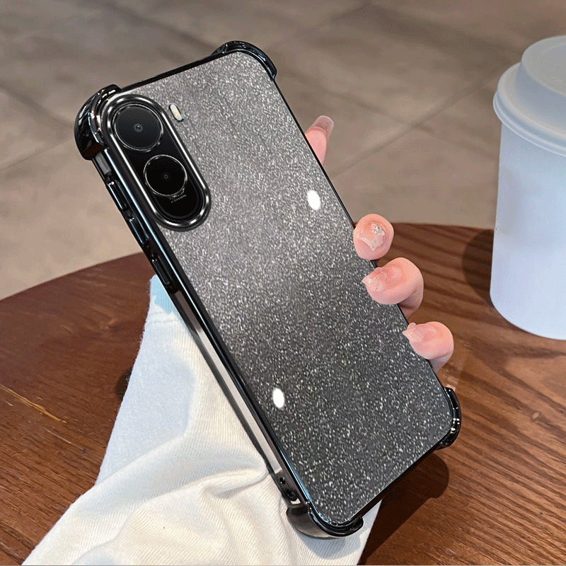 Glitter Shockproof Case - Cover protettiva trasparente con placcatura glitterata
